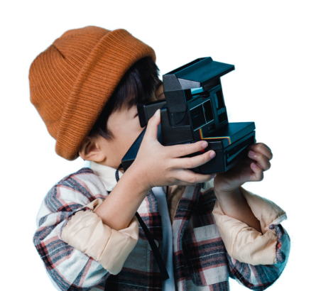 kid holding a polaroid camera_agency photoshoot pointers