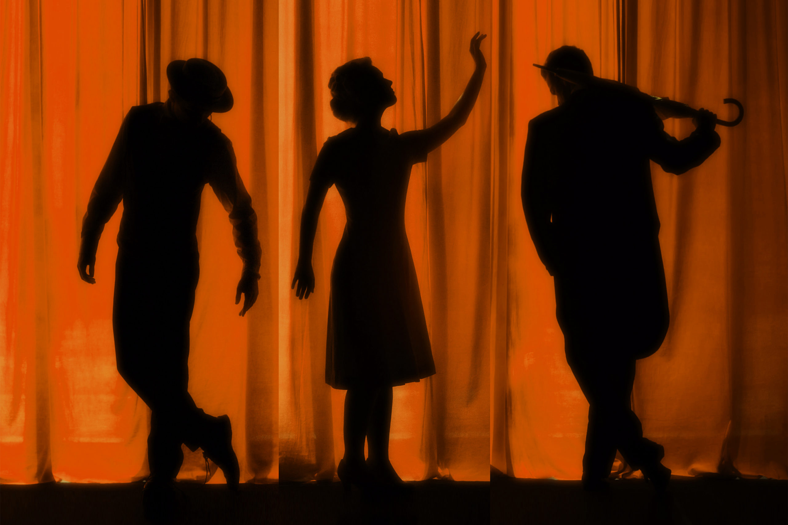silhouttes in orange curtain background do you need acting classes