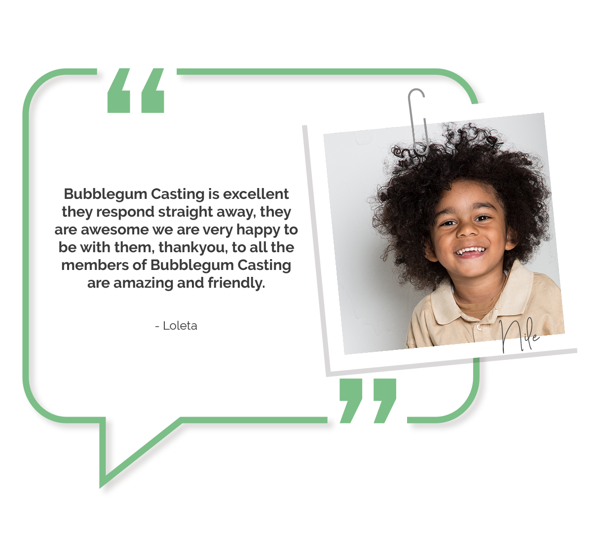 TESIMONIALS - LOLETA NILE