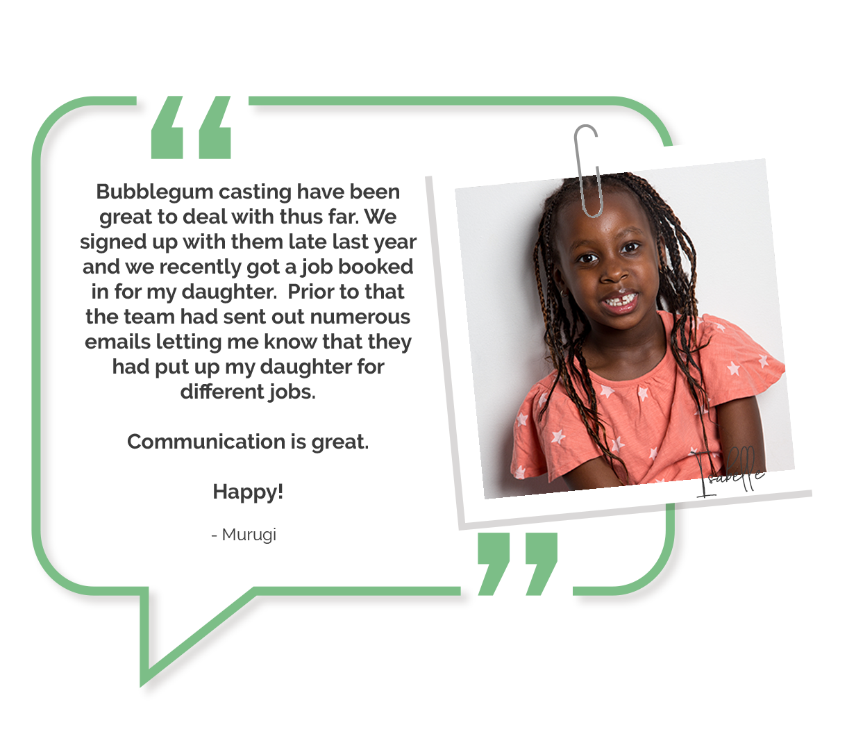 TESIMONIALS - MURUGI ISABELLE